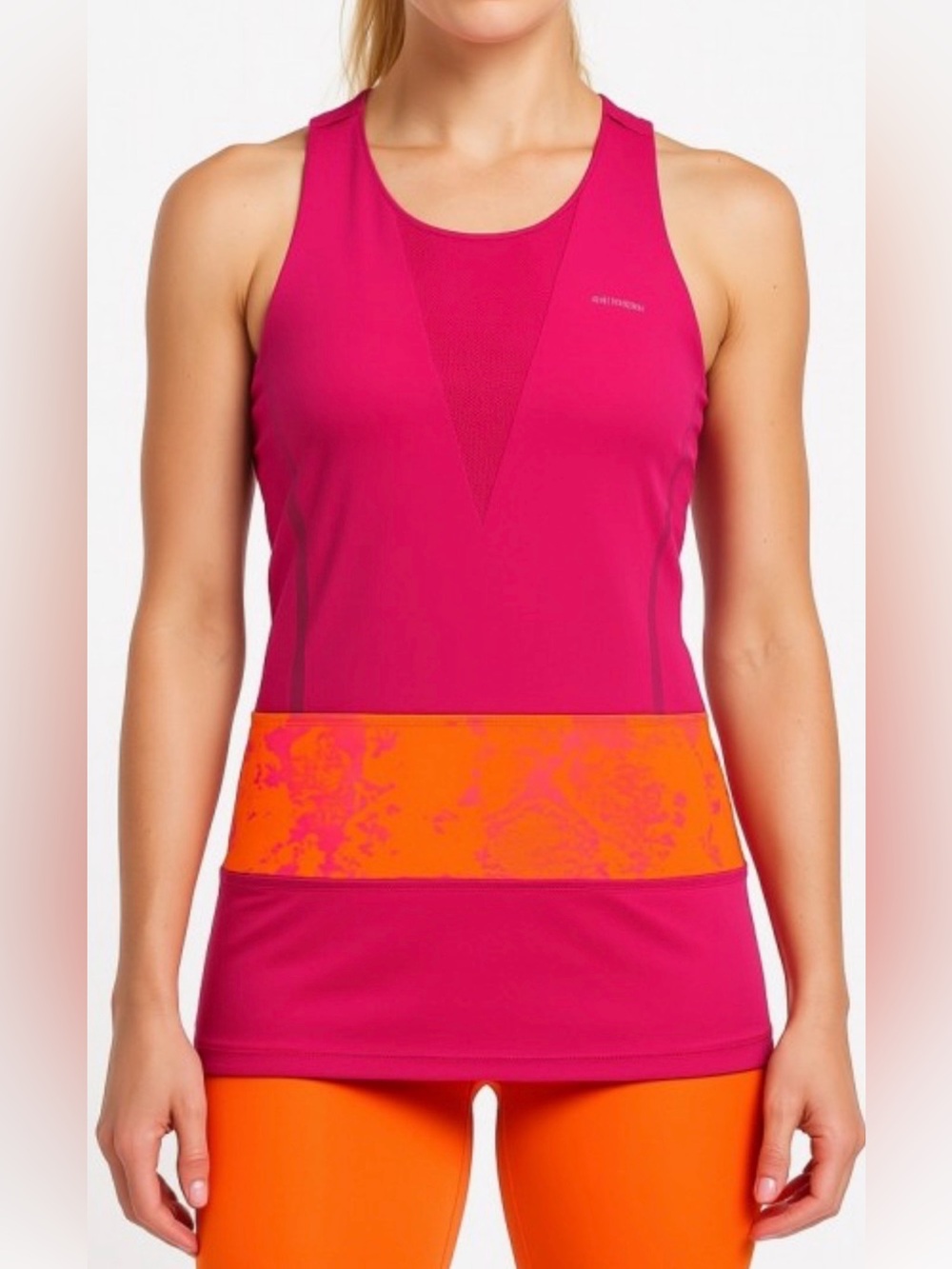 Adidas by Stella McCartney Magenta Tank with Orange Waistband